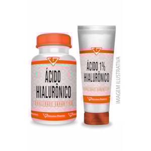 Ácido Hialurônico 50mg cápsulas + Creme acido hialurônico 30g