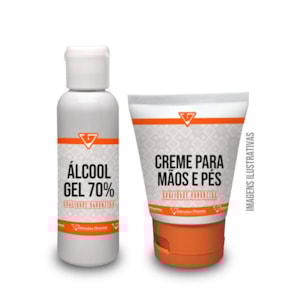 Álcool em gel 70º + Creme Hidratante 30g