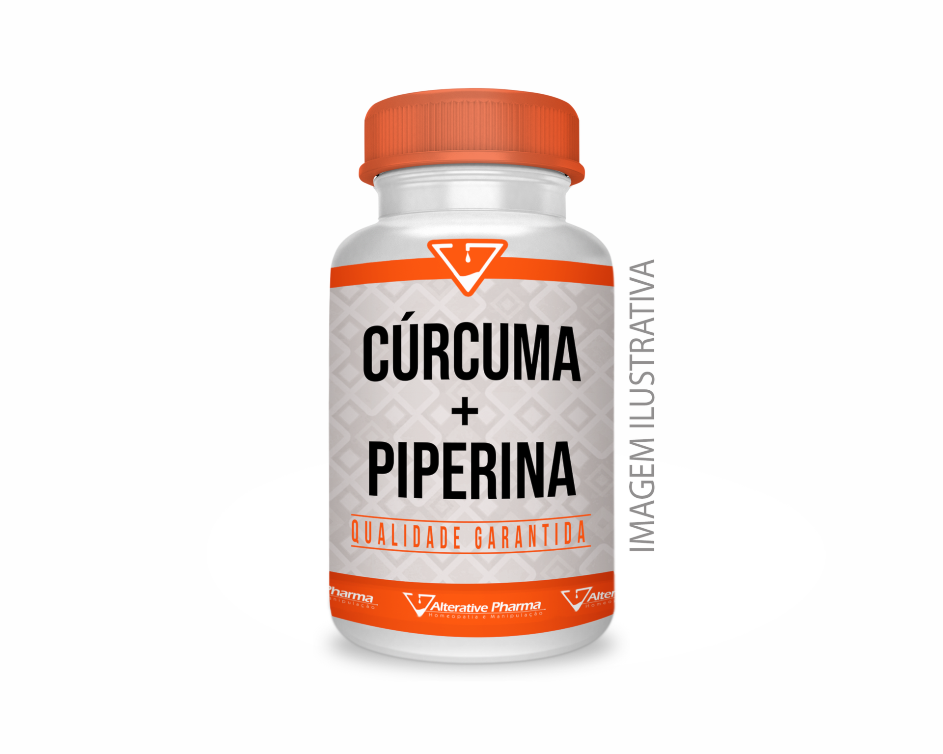 Curcuma Longa 500mg + Piperina 10 Mg - 60 Cápsulas - Alterative Pharma