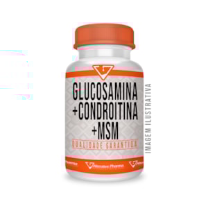 Glucosamina 1500mg + Condroitina 1200mg + Msm 250mg + Manganês 3mg Cápsulas