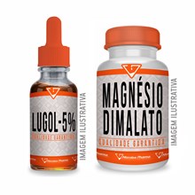 Lugol Inorgânico 5% 30ml + Magnésio Dimalato 550mg