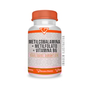 Metilcobalamina 1mg + Metilfolato 1mg + Vitamina B6 15mg Comprimidos Sublinguais