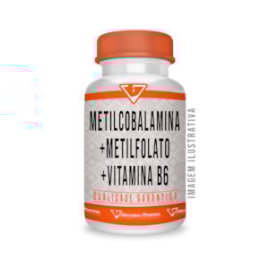 Metilcobalamina 500mcg + Metilfolato 1000mcg + Vitamina B6 15mg Comprimidos Sublingual