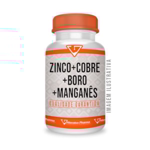 Zinco 30mg + Cobre 6mg + Boro 5mg + Manganês 2mg
